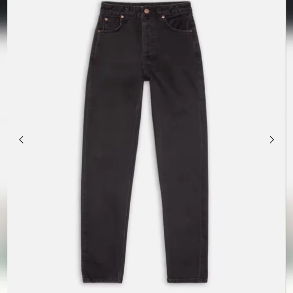 Nudie Jeans 32/30 Breezy Britt Aged Black High Waisted Jeans
